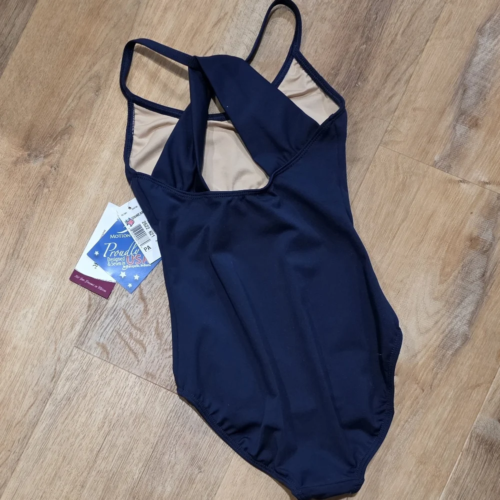 Motionwear Navy Blue Leotard - Petite (076) - Picture 3 of 3